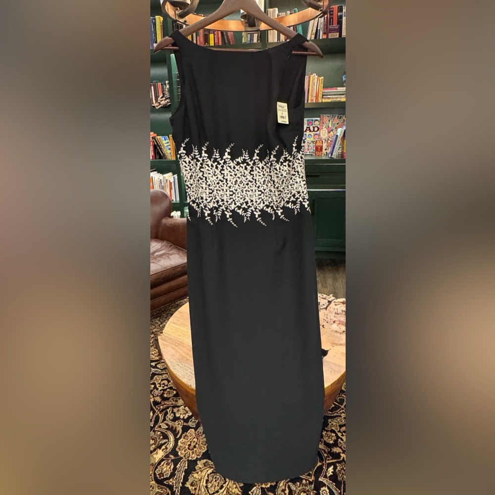 NWT Anne Taylor Elegant Black and White Long Dress Size 4